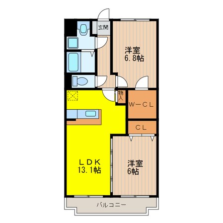 菊川駅 バス17分  平田本町下車：停歩8分 2階の物件間取画像